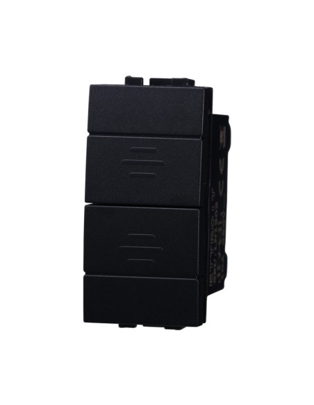 doppio interruttore interbloccato compatibile living light nero