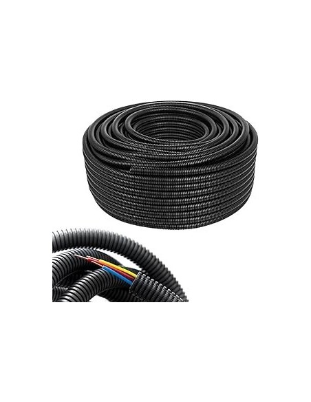 matassa 25 metri di corrugato nero da 20 con tirafilo