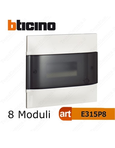 Bticino E315P8 - centralino linea Habita 8 moduli posti
