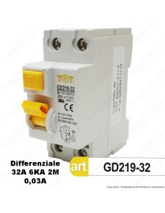 Interruttore Differenziale Puro 2M 32A  220V Tot Electric