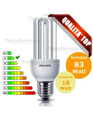 Lampada al Neon Tubolare E27 18 Watt  Genie Philips