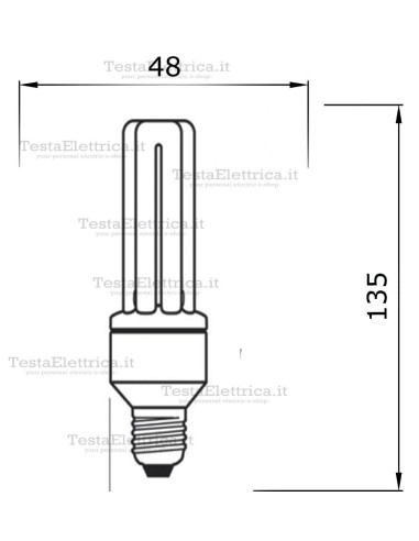 Lampada al Neon Tubolare E27 18 Watt  Genie Philips