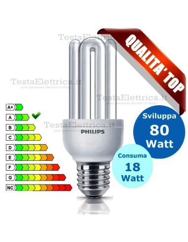 Lampada al Neon Tubolare E27 18 Watt  Genie Philips