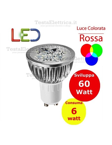 Lampada led Colorata GU10 220V 6W MR16 Dgk