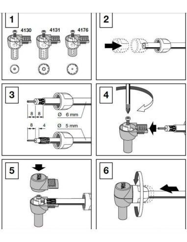 Connettore femmina salvaspazio 90°  professionaleTeleves per cavi TV 