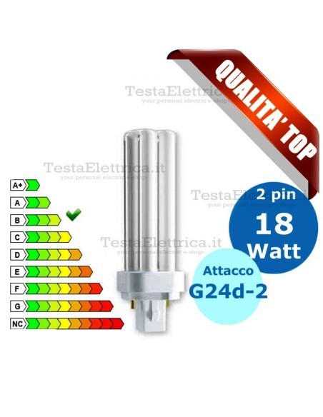 Lampada al Neon 18 Watt 2 pin  Attacco G24d-2 FL D Wiva