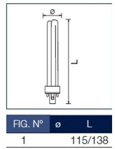 Lampada al Neon 13 Watt 4 pin  Attacco G24q-1 FL D Wiva 2