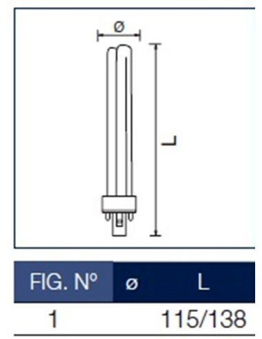 Lampada al Neon 13 Watt 2 pin  Attacco G24d-1 FL D Wiva