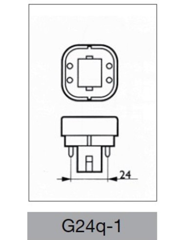 Lampada al Neon 13 Watt 4 pin  Attacco G24q-1 FL D Wiva
