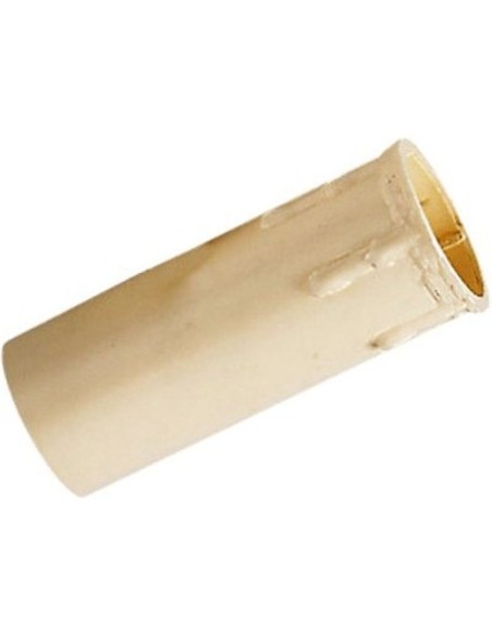 Portalampada a candela E14 bianco o avorio completo di adattatore