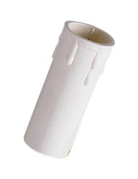 Portalampada a candela E14 bianco o avorio completo di adattatore