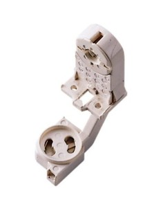 Portalampada per fluorescenti lineari G13  completo di portastarter