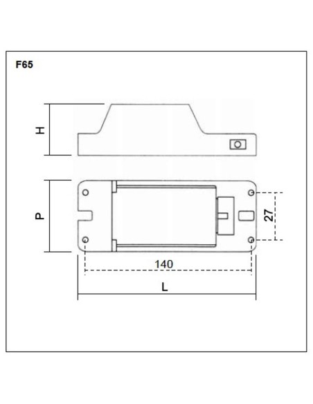 Reattore elettromeccanico convenzionale per fluorescenti F65 Relco