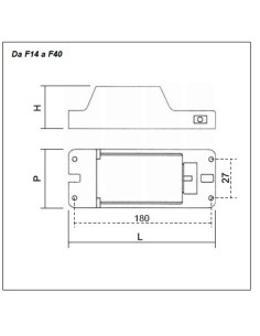 Reattore elettromeccanico convenzionale per fluorescenti F40 Relco 2