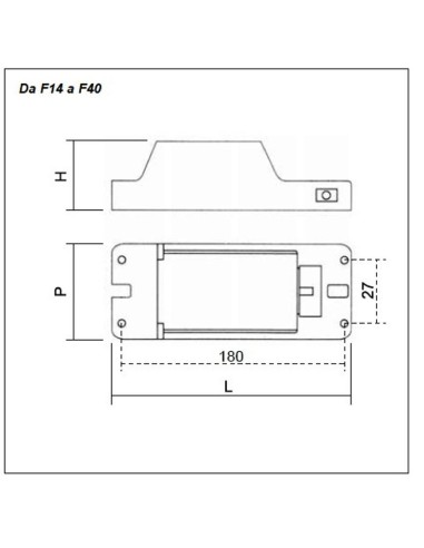Reattore elettromeccanico convenzionale per fluorescenti F40 Relco