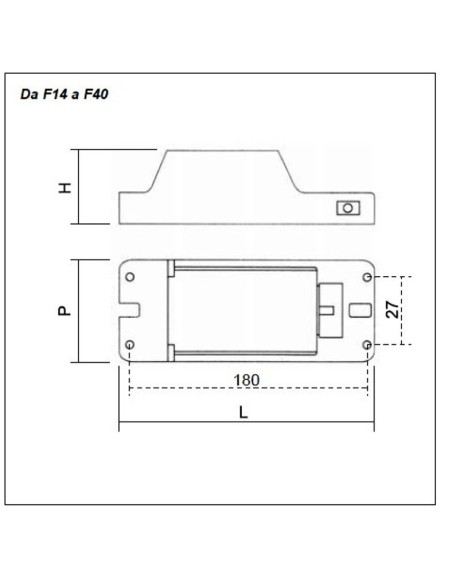 Reattore elettromeccanico convenzionale per fluorescenti F40 Relco