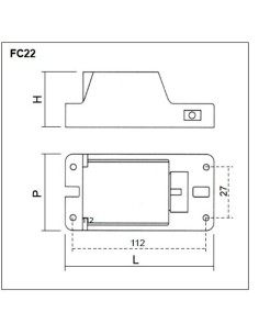 Reattore elettromeccanico convenzionale per fluorescenti F40 Relco 2