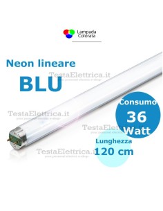 Tubo a neon coloratoBlu 120 cm 36 watt T8 Standard 