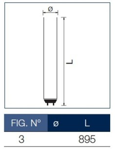 Tubo a neon 90 cm 30 watt cm T8 Standard Leuci 2