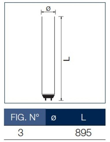 Tubo a neon 90 cm 30 watt cm T8 Standard Leuci