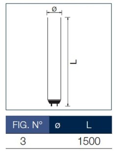 Tubo a neon 150 cm L58W/76 cm T8 Natura  2