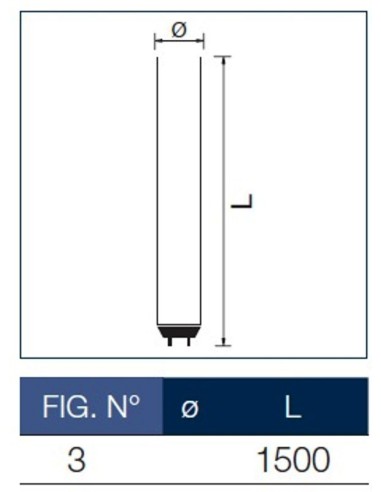 Tubo a neon 150 cm 58 watt cm T8 Standard Trifosforo Leuci o Philips