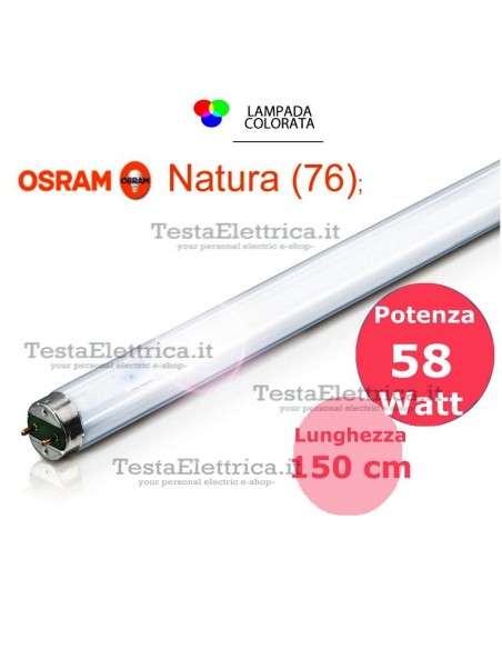 Tubo a neon 150 cm L58W/76 cm T8 Natura 