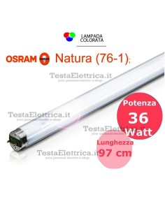 Tubo a neon 120 cm L36W/76-1 cm T8 Natura 