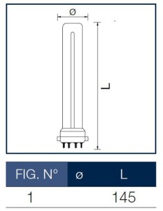 Lampada al Neon Dulux S/E 9W/840 4P Marino Cristal 2