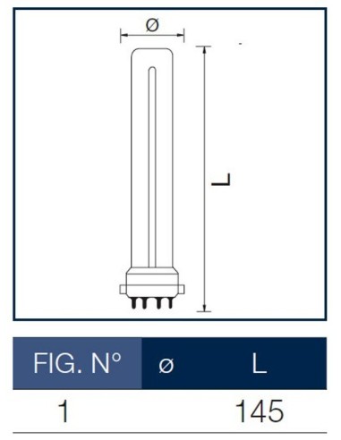 Lampada al Neon Dulux S/E 9W/840 4P Marino Cristal