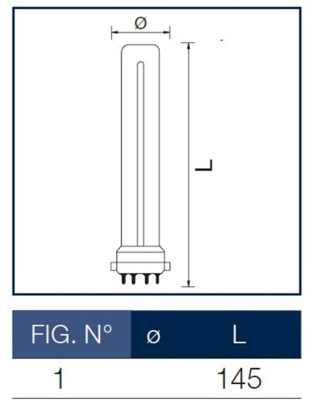 Lampada al Neon Dulux S/E 9W/840 4P Marino Cristal