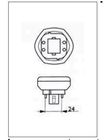 Lampada al Neon PL-T 18W GX24d-2 2 Pin Wiva