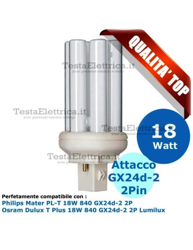 Lampada al Neon PL-T 18W GX24d-2 2 Pin Wiva