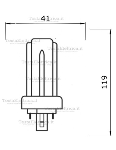 Lampada al Neon PL-T 18W GX24d-2 2 Pin Wiva
