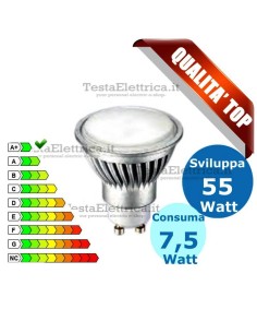 Lampada led GU10 220V 7,5 Watt MR16 RosaLight
