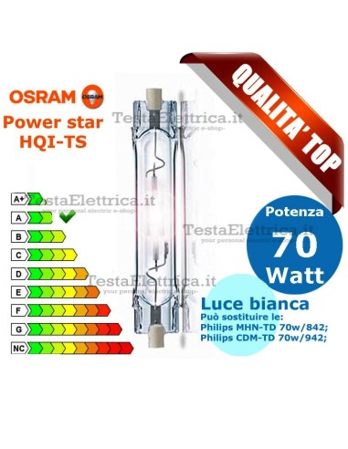 Lampada a Ioduri Metallici 70W/NDL Powerstar HQI-TS  Excellence Osram