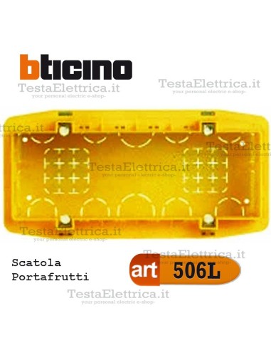 Scatola da incasso portafrutti 6/7 moduli 506L bticino 