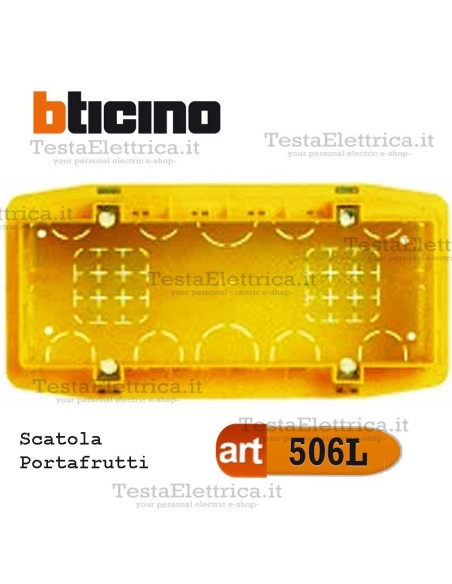 Scatola da incasso portafrutti 6/7 moduli 506L bticino 
