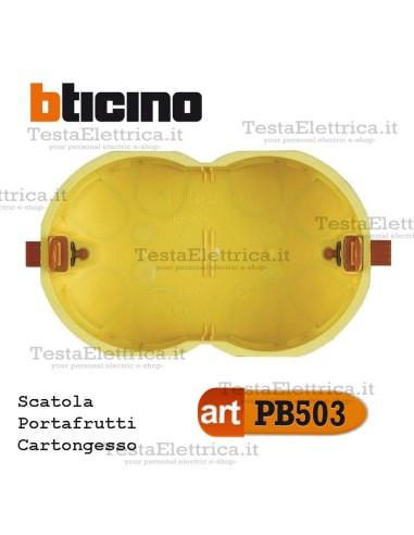 Scatola da incasso cartongesso portafrutti 3 moduli PB503E bticino 