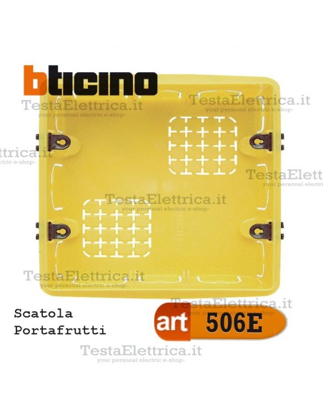 Scatola da incasso portafrutti 6 moduli 506e bticino 