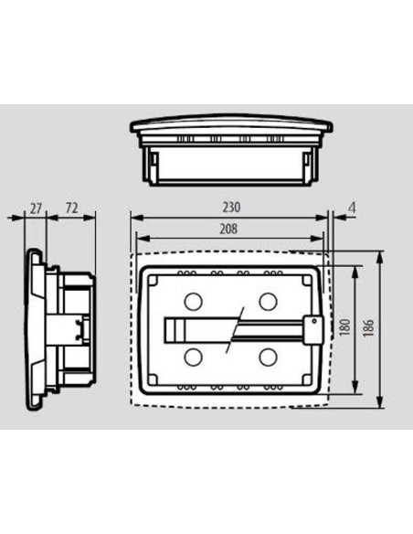 Centralino per cassette incasso 6 moduli din  E215P/6BN Bticino 