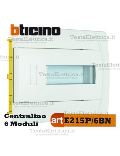 Centralino per cassette incasso 6 moduli din  E215P/6BN Bticino 