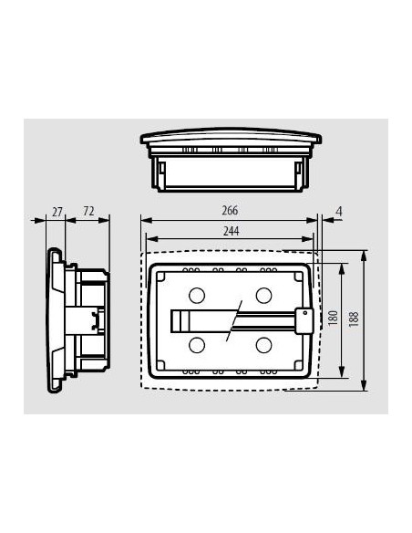 Centralino per cassette incasso 8 moduli din  E215P/8BN Bticino 