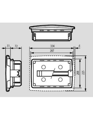 Centralino per cassette incasso 12 moduli din  E215P/12BN Bticino 