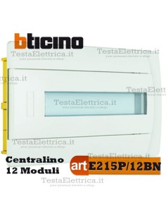 Centralino per cassette incasso 12 moduli din  E215P/12BN Bticino 