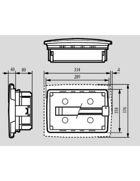 Centralino per cassette incasso 24 moduli din  E215P24BN Bticino 