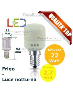 Lampada a led per frigoriferi 2,7 W E14 3000k GBC