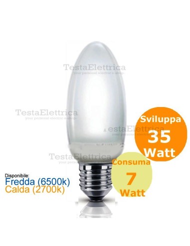 Lampada al Neon 7 Watt E27  Oliva Rosalight