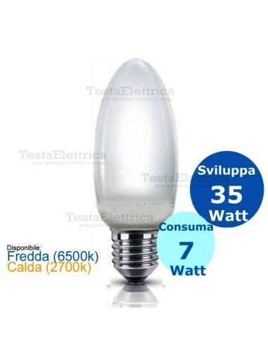 Lampada al Neon 7 Watt E27  Oliva Rosalight