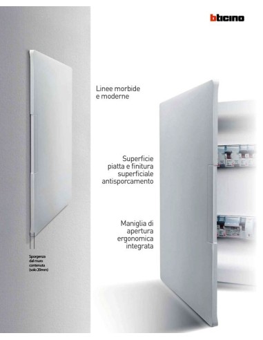 Centralino serie Space  Bianco F315PB8  8 moduli din per cassette incasso Bticino 